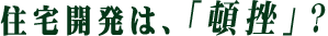 第二節 住宅開発は頓挫したのか