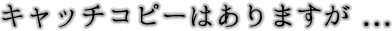 第二節 キャッチコピーはありますが